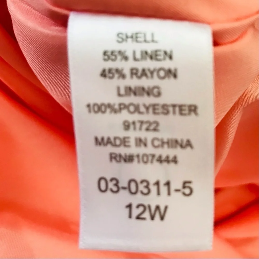 Jessica London Linen Sheath Dress Size 12W